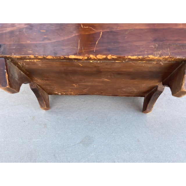 Wood Antique Rustic European Wood Magazine Rack For Sale - Image 7 of 8