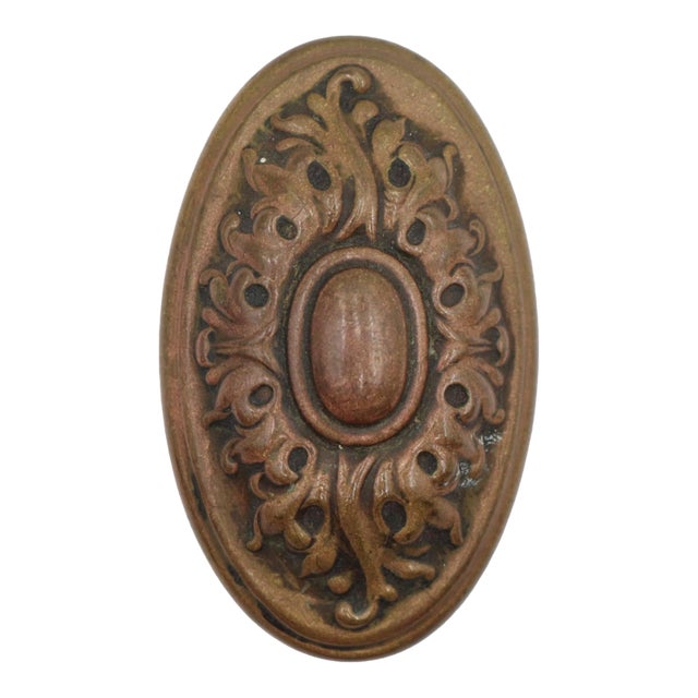 1910s Victorian Corbin Brass Oval Door Knob For Sale