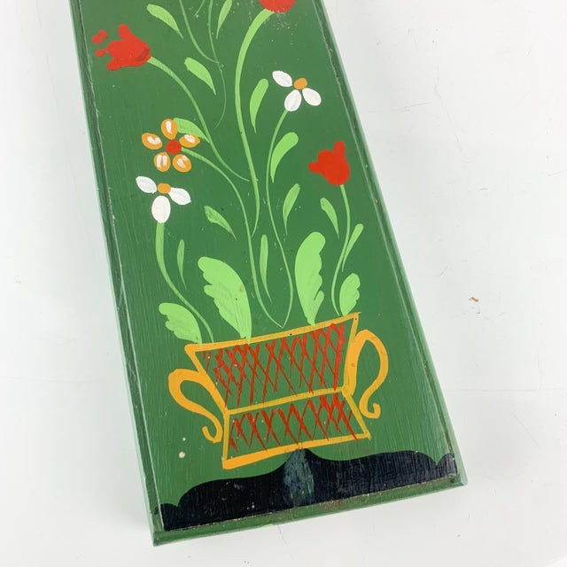 Vintage Primitive Swedish Mangle Board Carved Wood Wooden Scandinavian Horse For Sale In Baltimore - Image 6 of 9