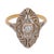 Victorian 19th Century Victorian Rose Cut Diamond 18k Yellow Gold Navette Ring, Size 6.75 For Sale - Image 3 of 7