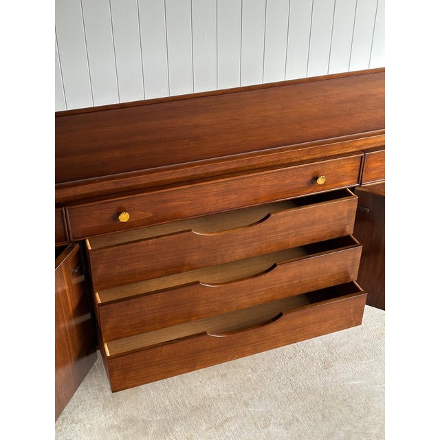 Mid-Century Modern Heritage Collection Walnut and Brass Sideboard For Sale - Image 10 of 17