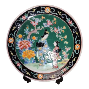 Mid 20th Century Japanese Empress Shoken Handpainted Plate
