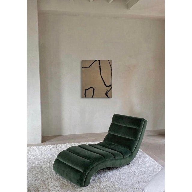 Modern Beige Abstract Painting| Oil Contemporary Picture for Interior Decor For Sale - Image 6 of 6