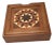 Unique Inlaid Marquetry Mixed Wood Vintage Box For Sale