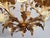 Vintage Gold-Plated and Hand-Forged Florentine Pendant Lamp with Porcelain Roses, 1960s For Sale - Image 15 of 18
