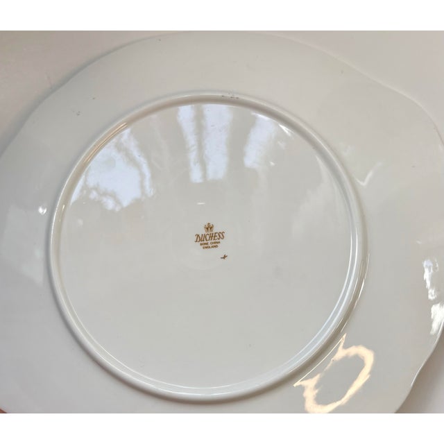 Vintage English Duchess Bone China Wedding Bells & Floral Plate For Sale - Image 10 of 11
