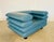Vintage Postmodern Swedish Turquoise Leather Stacked Lounge Chair, 1980 For Sale - Image 17 of 18