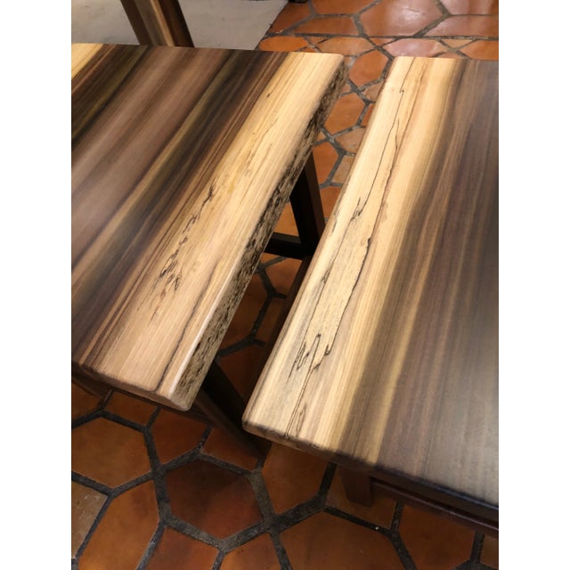 Wood Artisan Made Amish Custom Poplar End Tables -A Pair For Sale - Image 7 of 11