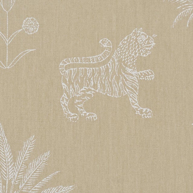Schumacher Schumacher Tiger Palm Silhouette Outdoor Fabric In Mistral Sand For Sale - Image 4 of 5