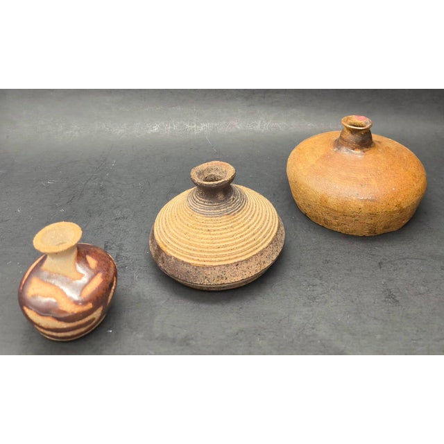 Vintage Studio Pottery Stoneware Bud Vases, Lot of 3 For Sale In Miami - Image 6 of 15