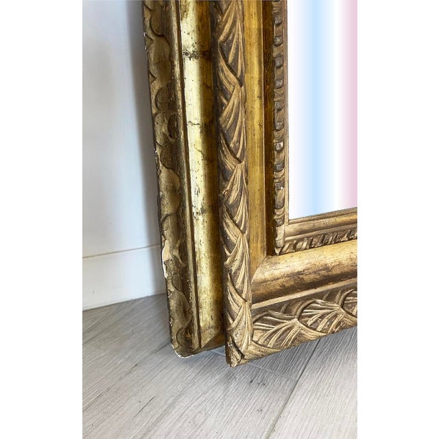 20th Century Mirror with Golden Frame For Sale - Image 4 of 9