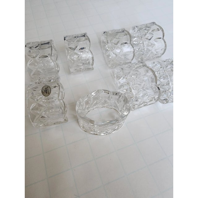 1980s Gorham Crystal Napkin Rings For Sale - Image 5 of 7