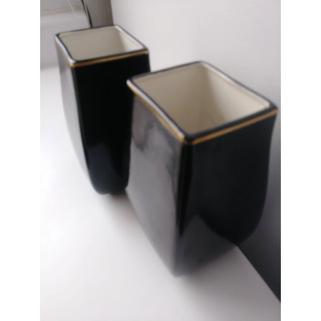 1950's Vintage Royal Sealy Japanese Hand Painted Vases- a Pair For Sale - Image 6 of 11