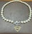 8mm Akoya Japanese Pearl Single Strand Choker Necklace, 18k White Gold & Diamond For Sale In New York - Image 6 of 8