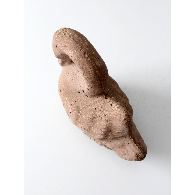 Vintage Brutalist Cement Swan Sculpture For Sale - Image 6 of 11