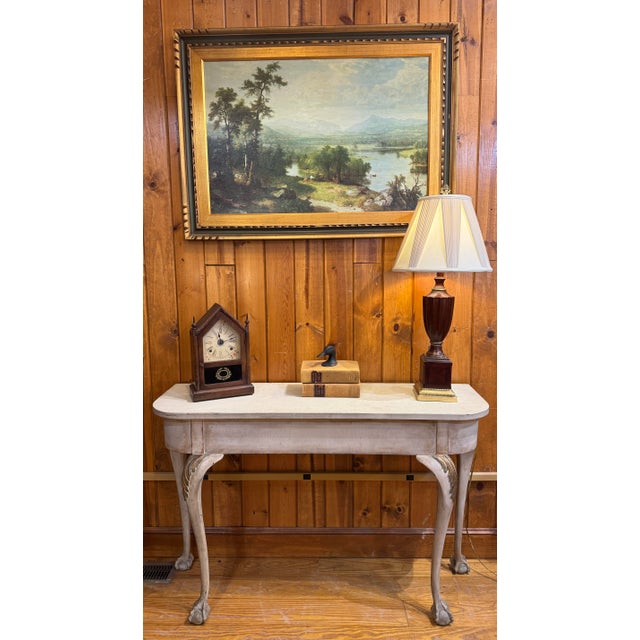 Vintage Carved Distressed Console Table With Ball-Claw-Feet For Sale In Philadelphia - Image 6 of 12