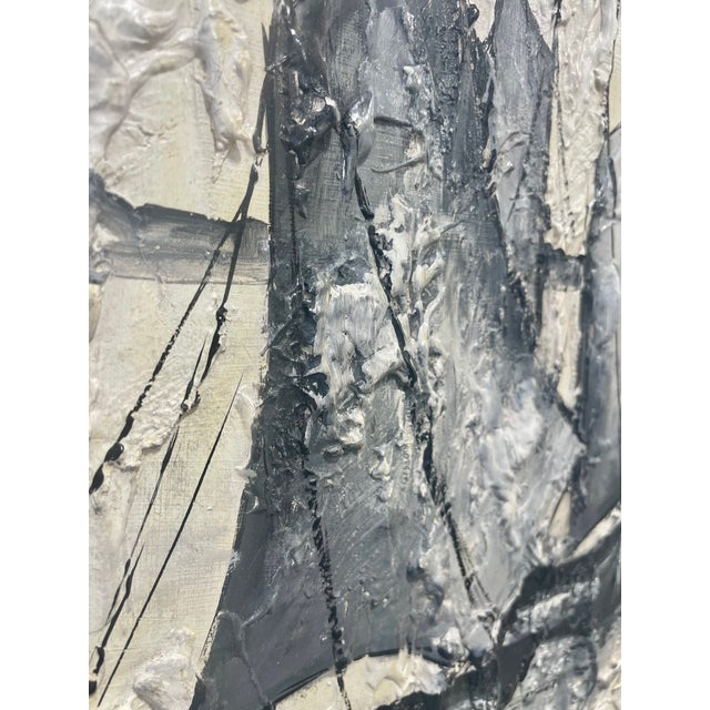Mid Century Modern Pallet Knife Harbor Artwork by N. Cobb, C. 1950’s For Sale - Image 10 of 11