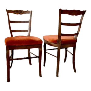 Pair of 19th Century Walnut Occasional Chairs