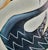 Tatiana Duperault Black Swan Original Oil Painting, Mid-Century Style, Teak Wood Frame For Sale In West Palm - Image 6 of 6
