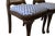 Pair of Vintage French Provincial Cane Back Dining Chairs With Blue Upholstered Seats For Sale - Image 4 of 7