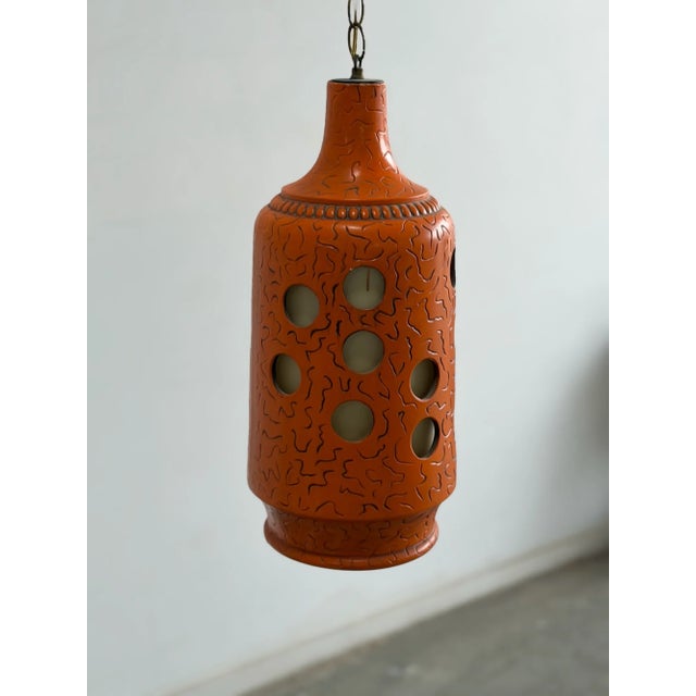 1970s 1970s The Terra Pendant Swag Lamp For Sale - Image 5 of 14