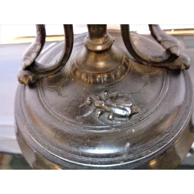 Bronze Empire 19th Century Bronze Candelabras Depicting Insects - a Pair For Sale - Image 8 of 13