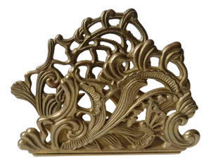 1980's Teleflora Solid Brass Letter Holder