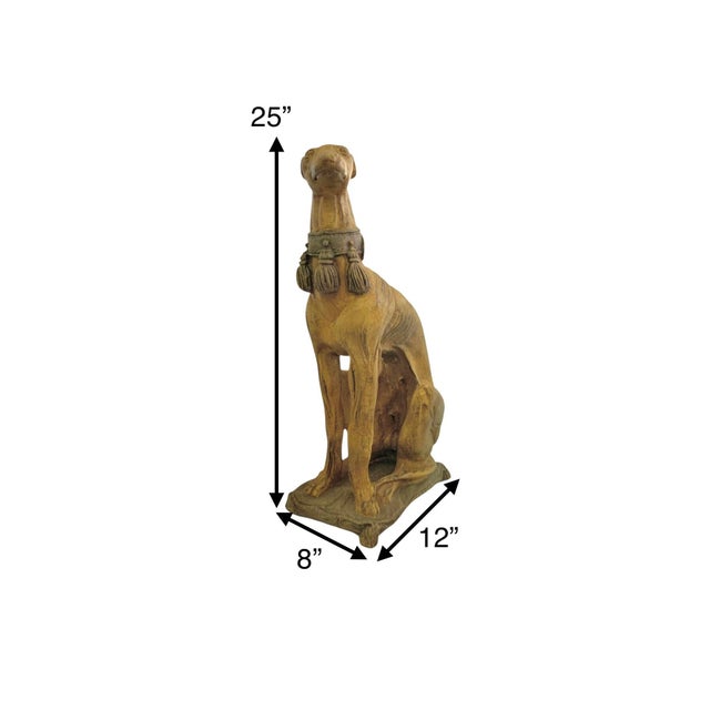 This set of two Regency-style seated whippet statues is a charming addition to any home or garden. The statues are made of...