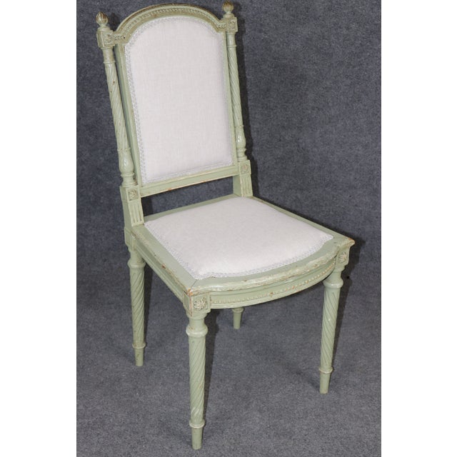 Set 18 Maison Jansen Signed Early 20th C Louis XVI Style Dining Chairs For Sale - Image 12 of 17