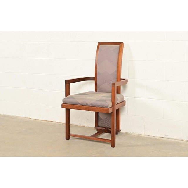 Mid-Century Modern Frank Lloyd Wright for Heritage Henredon Taliesin High Back Armchair, 1950s For Sale - Image 3 of 10