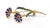 Vintage Italian 18k Gold Ruby & Enamel Floral Brooch – Retro Unisex Lapel Pin For Sale - Image 4 of 12