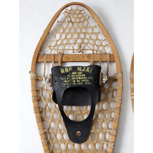Vintage Canadian Snowshoes Pair For Sale - Image 6 of 13