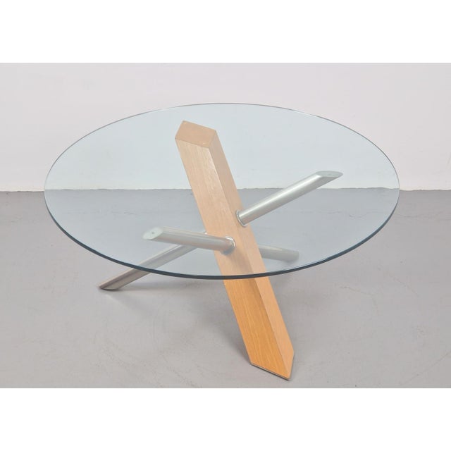 Postmodern Coffee table wood glass design table 90 Italy This coffee table high quality design table in modern style....