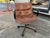 Vintage Charles Pollock for Knoll Brown Leather Desk Chair For Sale - Image 18 of 18