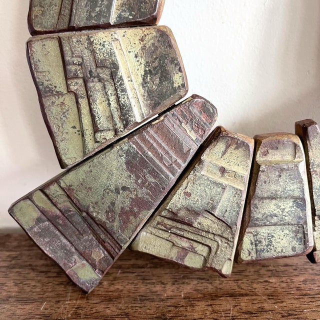 Vintage Brutalist Signed Bronze Sculpture For Sale - Image 4 of 7