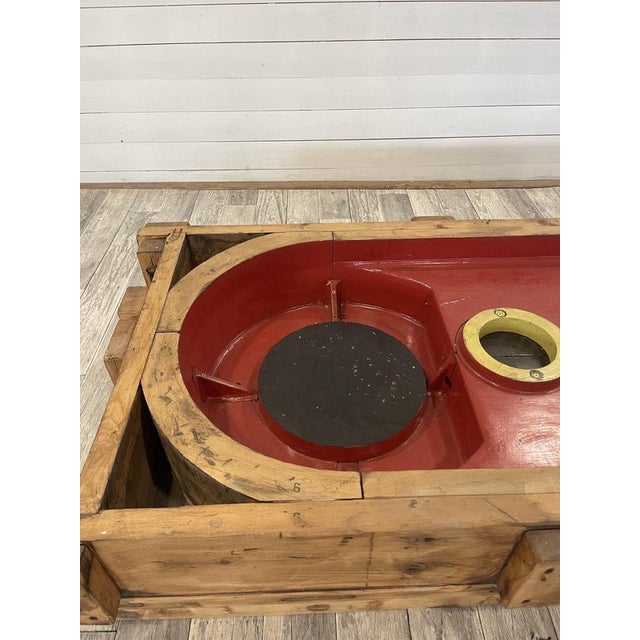 Vintage Industrial Coffee Table in Wooden Molds from Locomotive Factory, 1950s For Sale - Image 15 of 18