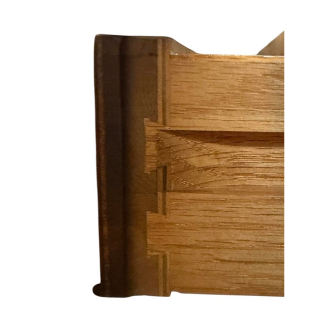 Wood 1950s Baker Furniture Maple and Burled Walnut Side Table Console Table For Sale - Image 7 of 8