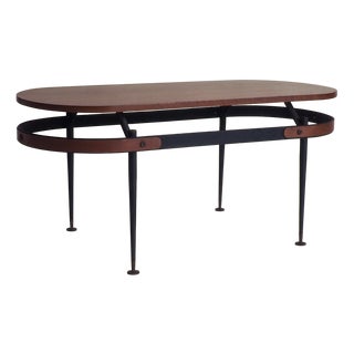 Wooden Oval Coffee Table by Silvio Cavatorta, 1950s For Sale