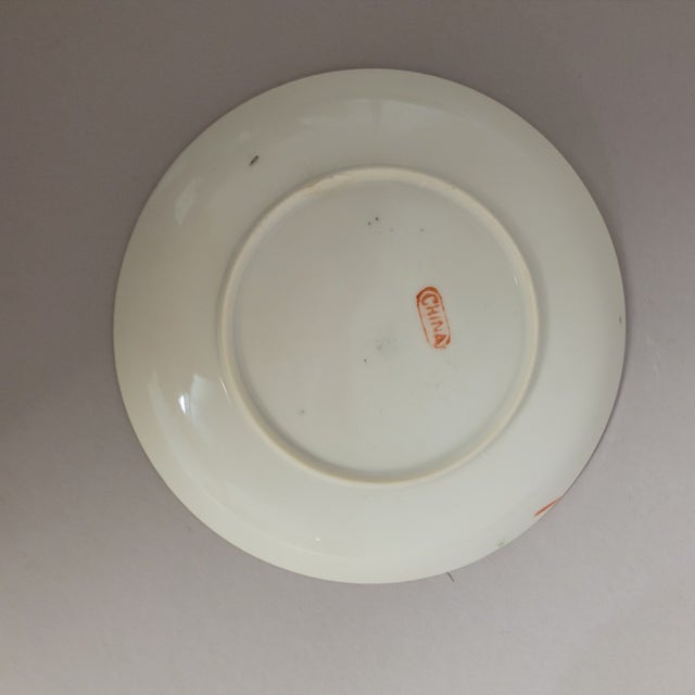 Pair of Vintage Rose Medallion Plates (5.5") For Sale - Image 4 of 6