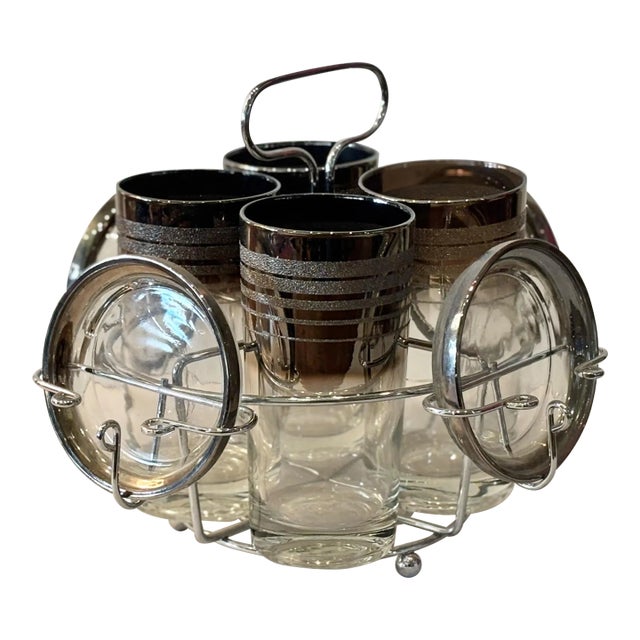 Vintage Mid-Century Modern Cocktail Set- 9 Pieces For Sale