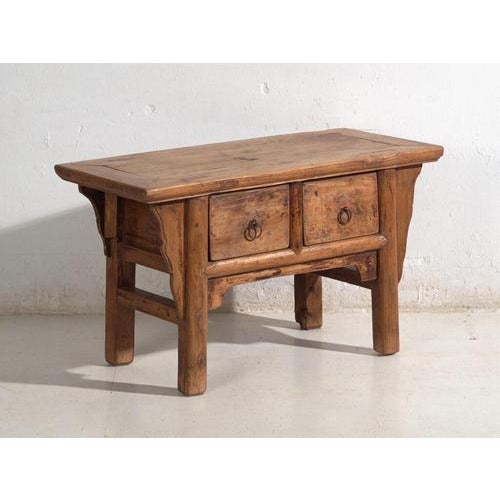 Low Shanxi Elm Console For Sale - Image 11 of 11