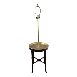 Vintage Frederick Cooper Faux Bamboo and Brass Chinoiserie Floor Lamp For Sale