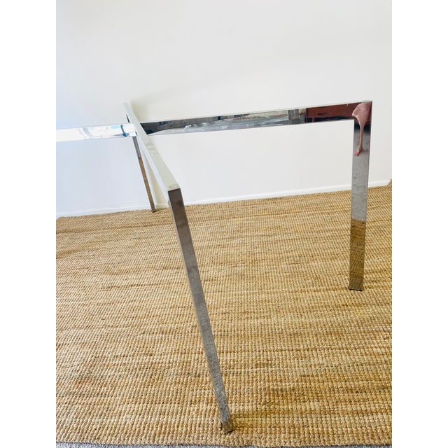Vintage 1970s Milo Baughman Style Chrome X Base Mid Century Modern Chrome Dining Table Base For Sale In Palm Springs - Image 6 of 10