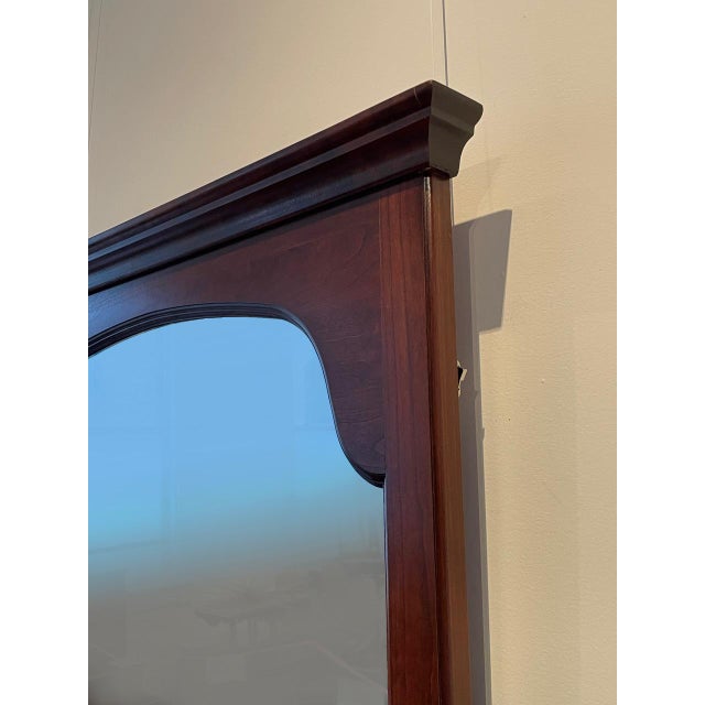 1990s Pennsylvania House Chippendale Cherry Dresser With Mirror For Sale - Image 13 of 15