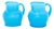 Erik Hoglund Turquoise Blue Glass Water Jugs, Pair For Sale