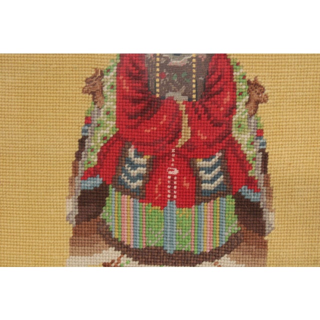 Gold Vintage Framed Needlepoint Chinese Empress For Sale - Image 8 of 12
