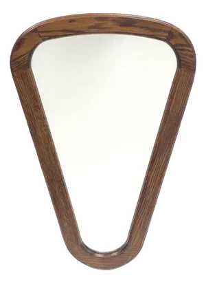 Vintage Mirror with Wooden Frame, 1970s