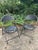 Mediterranean Francois Carre Vintage Folding Patio Chairs- A Pair For Sale - Image 3 of 5
