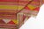 Turkish 1950s Red, Yellow & Grey Wool Rug For Sale - Image 3 of 10