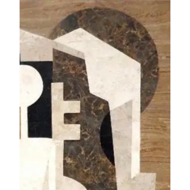 Late 20th Century Large 42-Inch Postmodern Cubist Tessellated Stone Relief Sculpture - Marquis Collection of Beverly Hills - After Juan Gris For Sale - Image 5 of 12